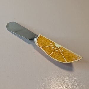 Vintage Orange Slice Cheese Spreader | Citrus Figural Handle Charcuterie Knife